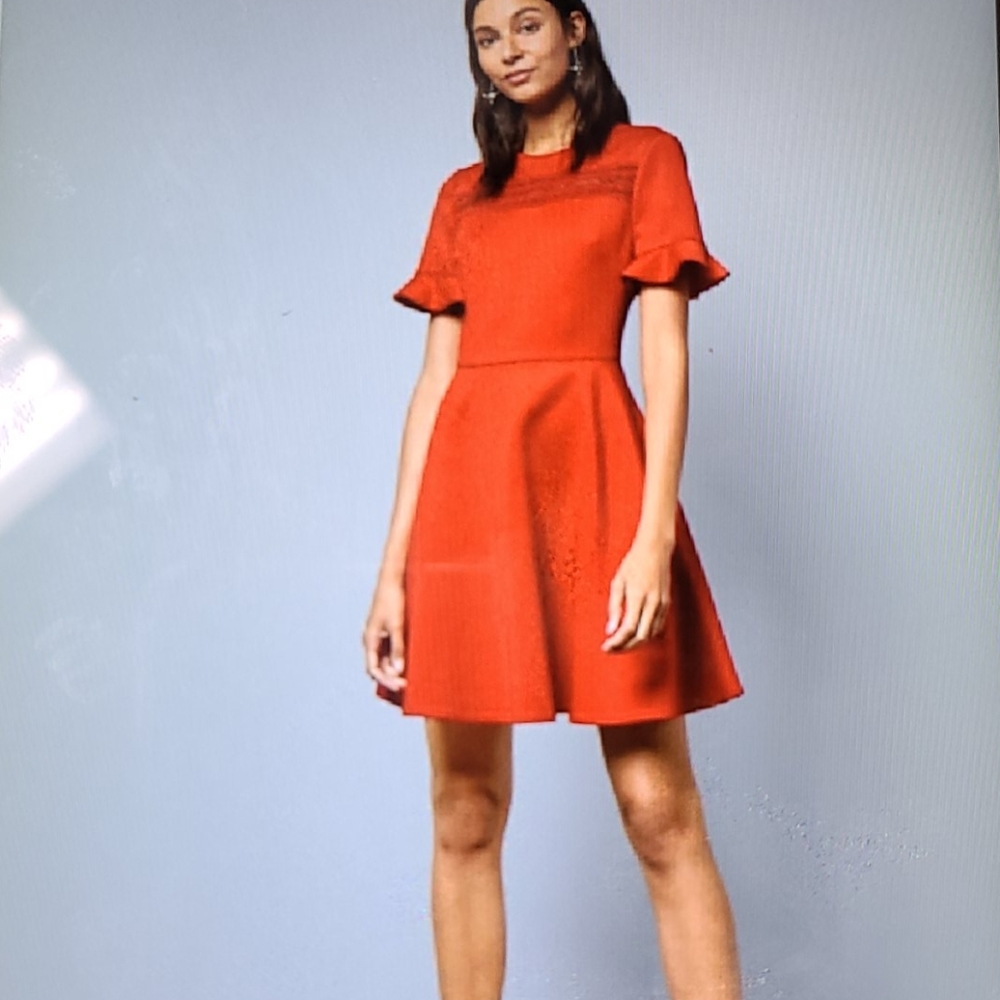 Ted baker red skater dress